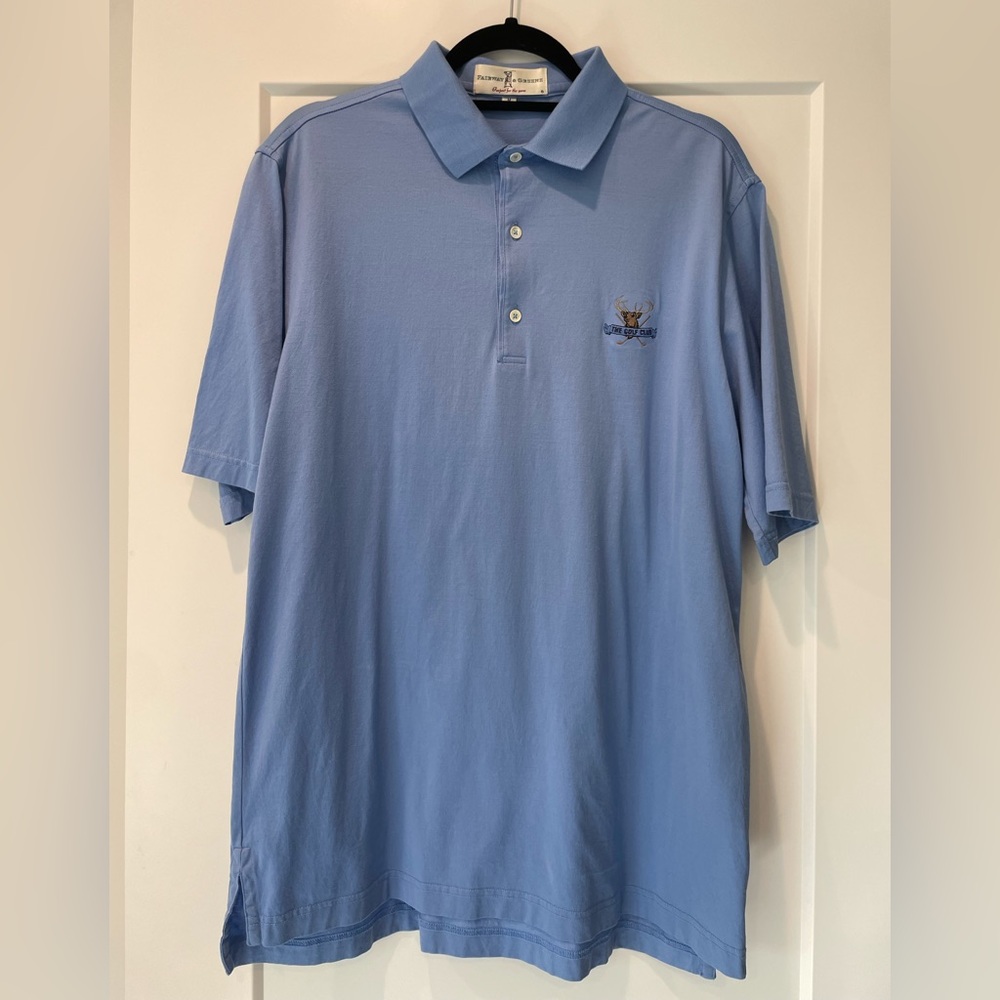 Fairway & Greene The Golf Club (New Albany, Ohio) Blue Cotton Polo, M, EUC